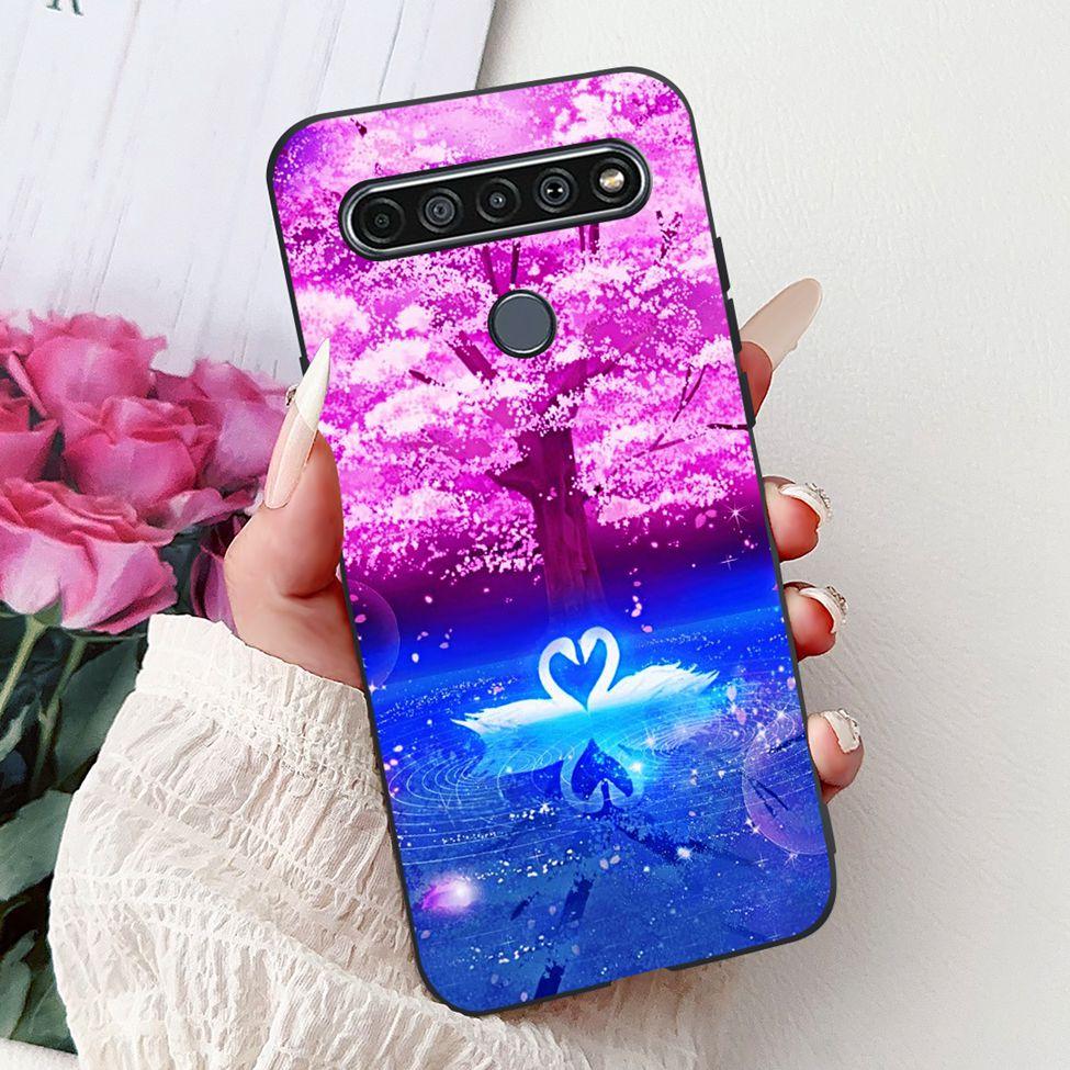 2020 For LG K41S LM-K410 Cover For LG K51S Case LM-K510 Luxury Butterfly Love Cute Cat Cool Handsome Lion Painted Black Silicone