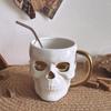 Dark Gothic Style Art Bone Skull Mug High-end Quirky Niche Design Cup Halloween Gift