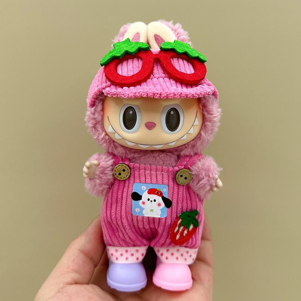 Doll Clothes For 15-17CM I II III Labubu Outfits Mini Plush Cotton Idol Doll Clothing Sitting Party Accessories Gifts