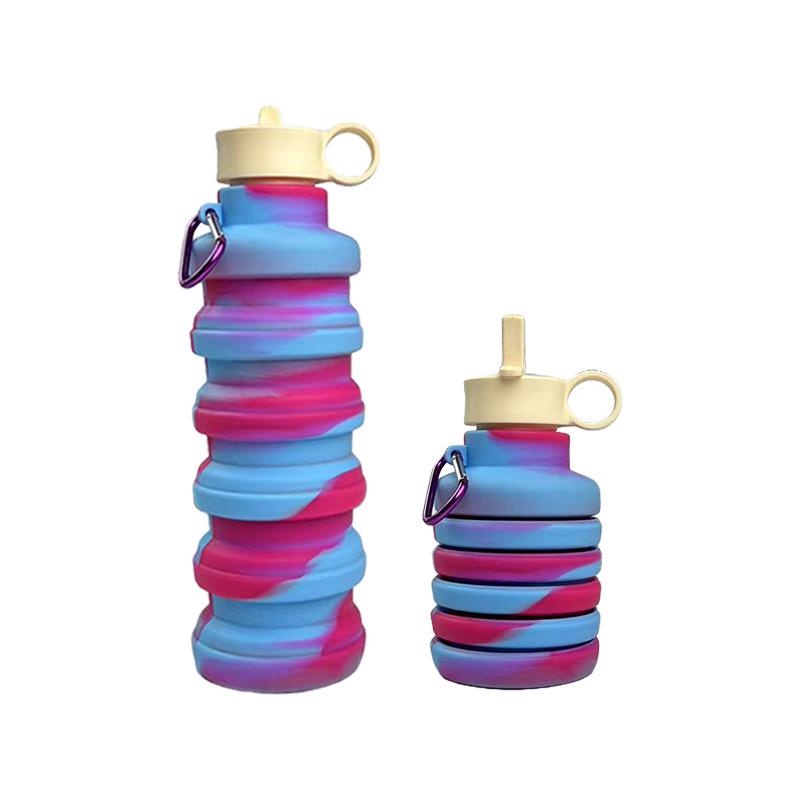 Silicone Folding Water Cup 500ml - Large Capacity Sports Outdoor Kettle