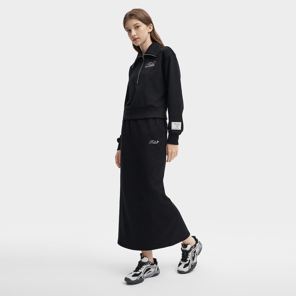 New FILA Casual Short Skirts Women's Jet Black F11W439309FBK