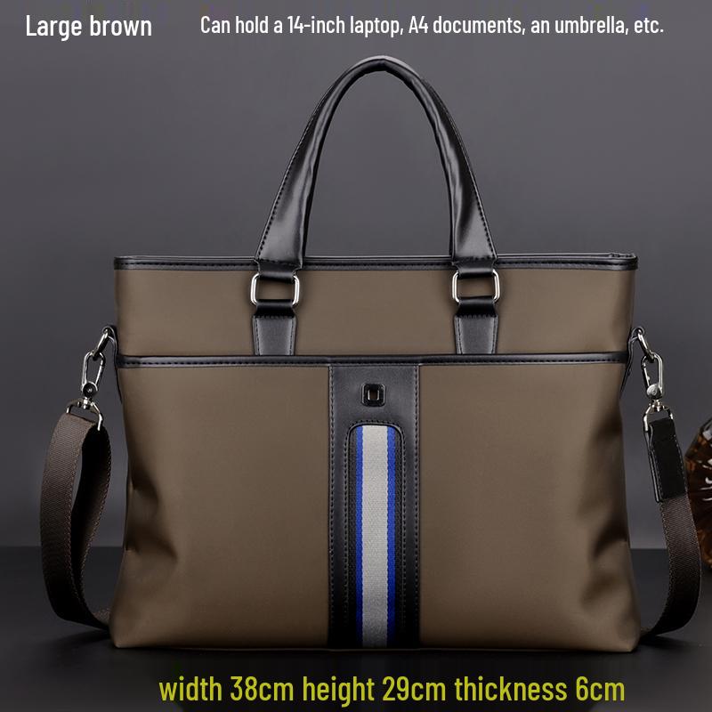 Men's Oxford Cloth Business Casual Crossbody Bag - Korean Style Canvas Briefcase and Shoulder Bag.