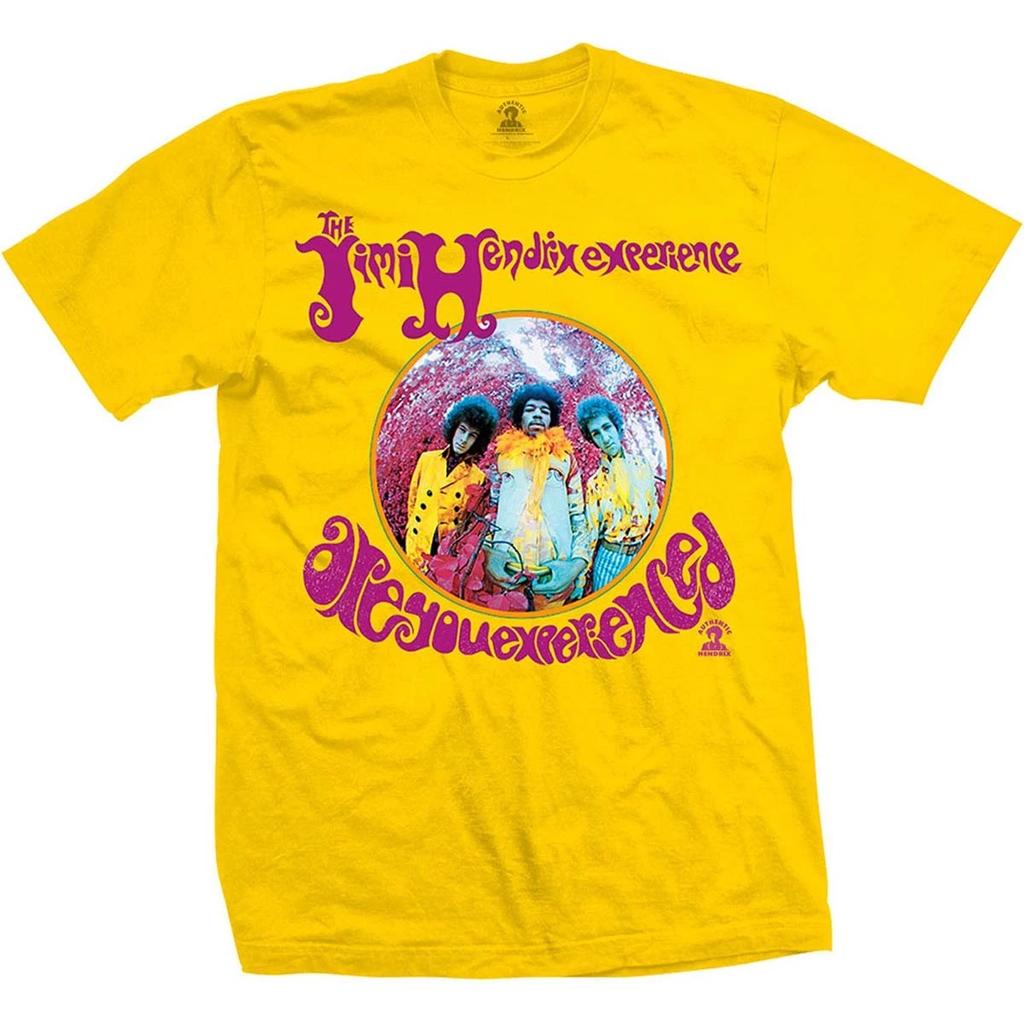 Camiseta Unisex Oficial Amarilla Jimi Hendrix Are You Experienced para Hombre