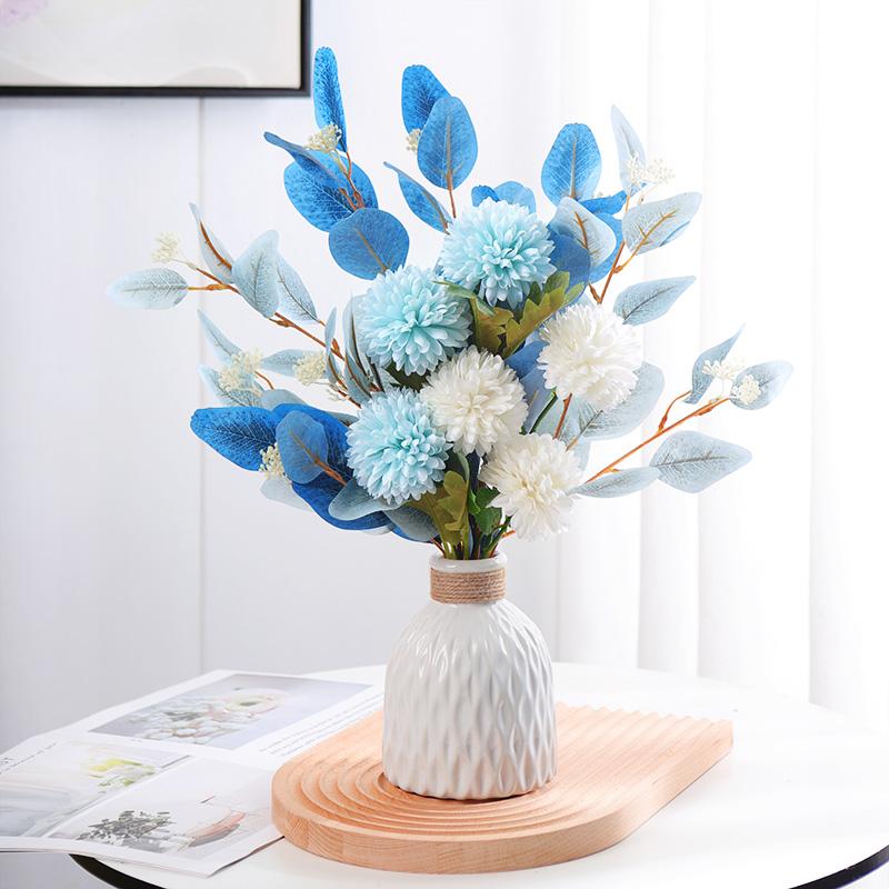 Artificial Flower Potted Plant Silk Bulk Autumn Chrysanthemum Letter Flower Silk Flowers Hydrangea Arrangement Flowersdecoration