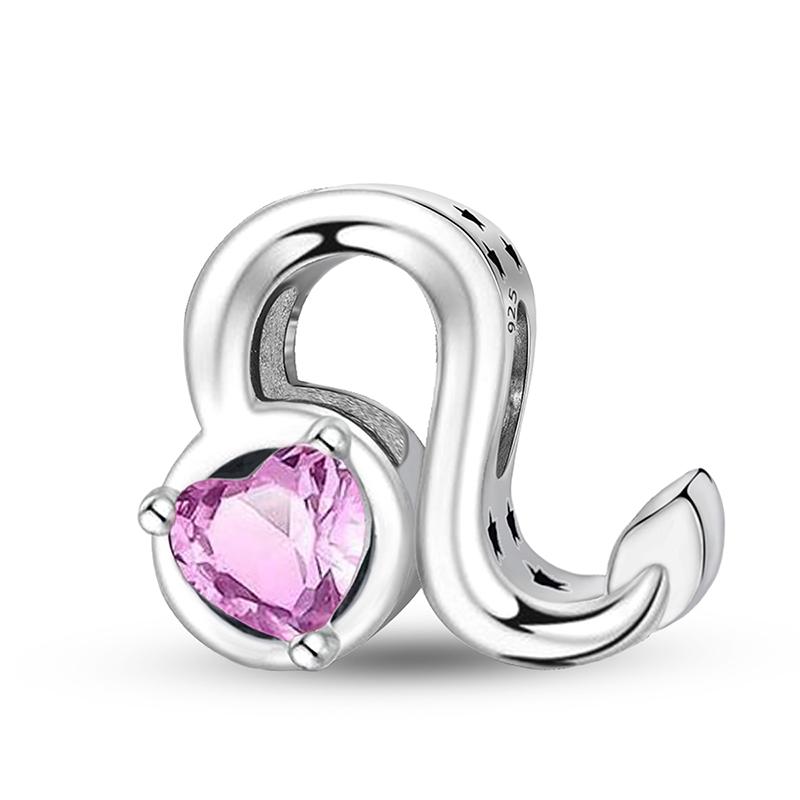 Copper Twelve Constellation Love Heart Zircon Beads Diy Bracelet Bangle Making Gift Of High Quality Fine Jewelry