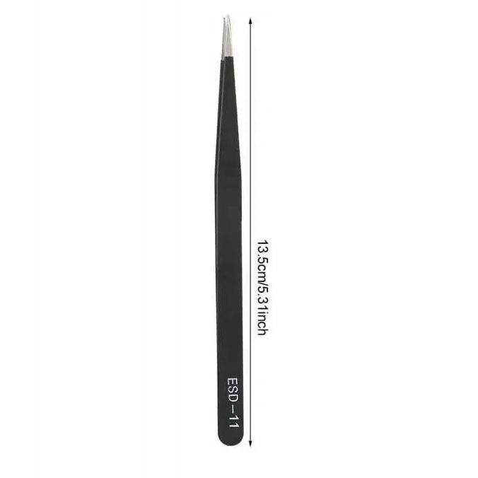Rosfix 2x Suction cup for LCD displays 55mm + Precision tweezers curved ESD-15 + Precision tweezers straight ESD-11