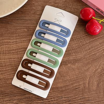 Sommer Neue Haarspange Dopamin Mattierte Haarspange Damen Pony Seite Oval Entenschnabelspange Süßes Mädchen Haarspange Haarschmuck