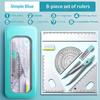 Ruler 8-Piece Set Student-Specific Compass Measuring Angle Ruler Triangle Ruler Ruler Full Set Of Ruler Stationery Gift Package