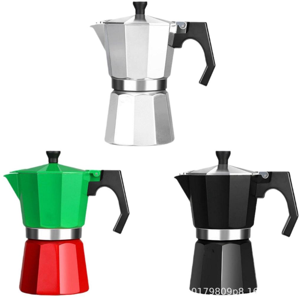 Italian Octagonal Moka Pot: Aluminum Espresso Coffee Maker for Home Use