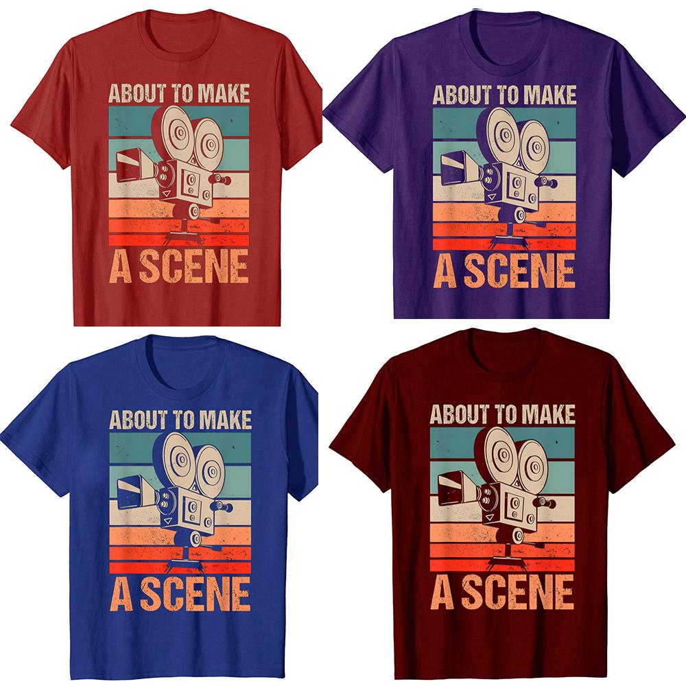 Film Autor Film Macher Kameramann Editor T-Shirt Herren Kleidung Mode T-Shirts Baumwolle Kurzarm Übergroßes T-Shirt Oberteile