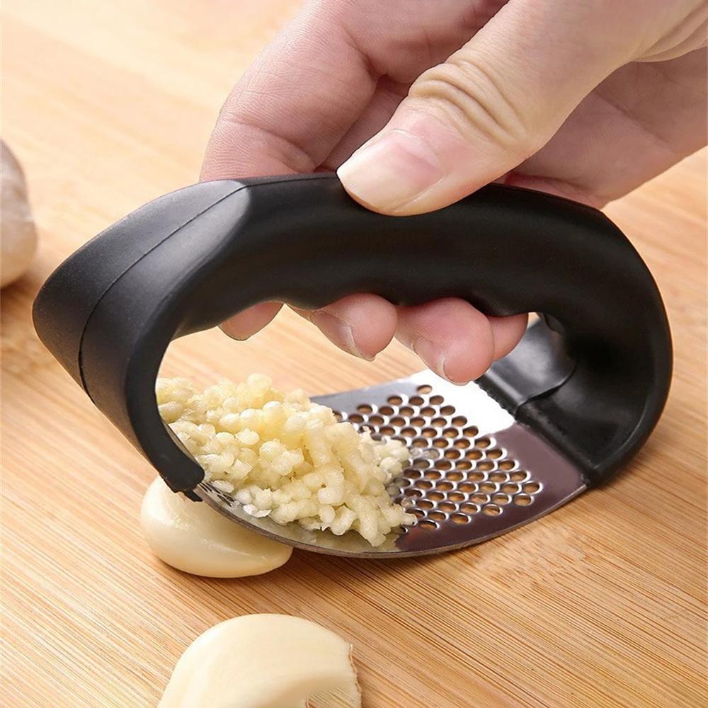 1PC, Multi-function Manual Garlic Press Curved Garlic Grinding Slicer Chopper Garlic Mincer Garlic Presses Garlic Tools