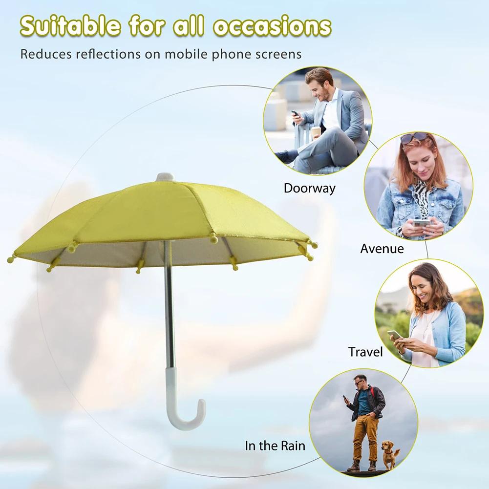 Phone Umbrella For Sun Cell Phone Umbrella Stand Outdoor Waterproof Umbrella Mobile Phone Holder For Bicycle And Motorcycle Decoration