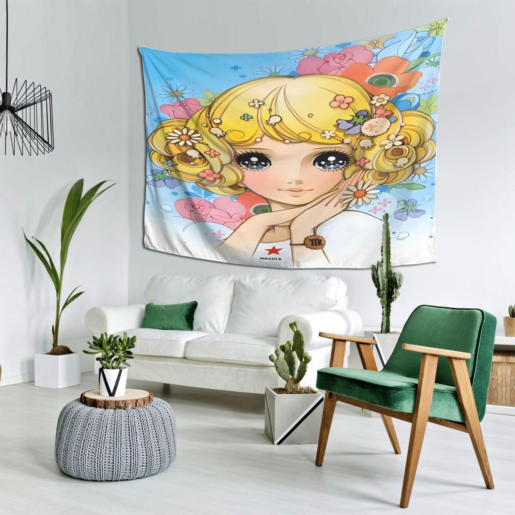 2D Flat Macoto Takahashi Inspired Tapestry, Fashionable Wall Hanging, Perfect Decor for Home Rooms, Suitable for All Seasons, Versatile Background Clo