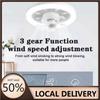 E27 360° Rotation 48W LED Ceiling Fan Light with Remote Control 3000k-6500k Light