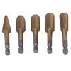 5Pcs Rotary File Burr Grinding Bit High Speed Steel Hex Shank Tool Set Kit for Plastic Stone