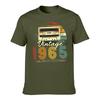 Vintage  Limited Edition Retro Cassette Graphic Unisex Summer Washed Tee Loose Distressed Top