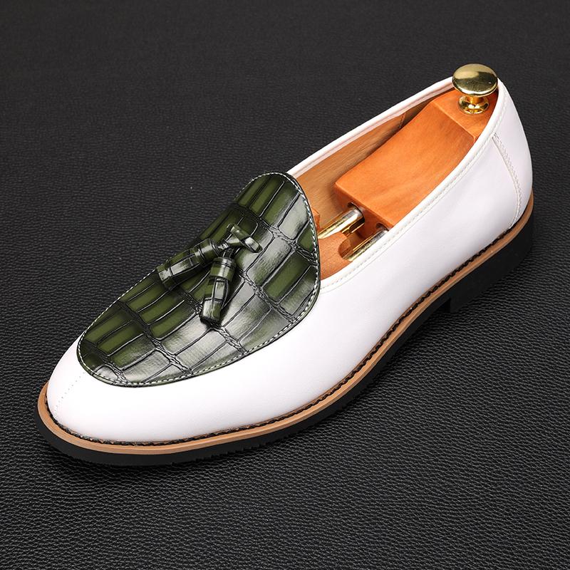 Fashion Fashion New Men Mixed Colors Wedding Dress Shoes Male Casual Flats Tassels Loafers Homecoming Prom Zapatillas Hombre