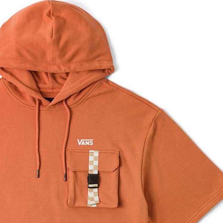 Vans Oversized Soft Comfortable Casual Short Sleeve Hoodie Unisex hoodies Brick VN000GR4EHC