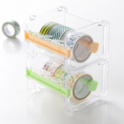 Dispenser Washi Tape cu Cutter Suport Desktop Multi pentru Rulouri Washi Tape Organizator Transparent pentru Bandă Mascare pentru Birou Acasă Școală