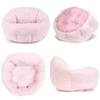 Washable Dog Bed for Winter for Small and Warm Official UK Elements Product (Perfect Cats, Dogs, Puppies) - Fluffy, Stretchy, Bed, (Pink)