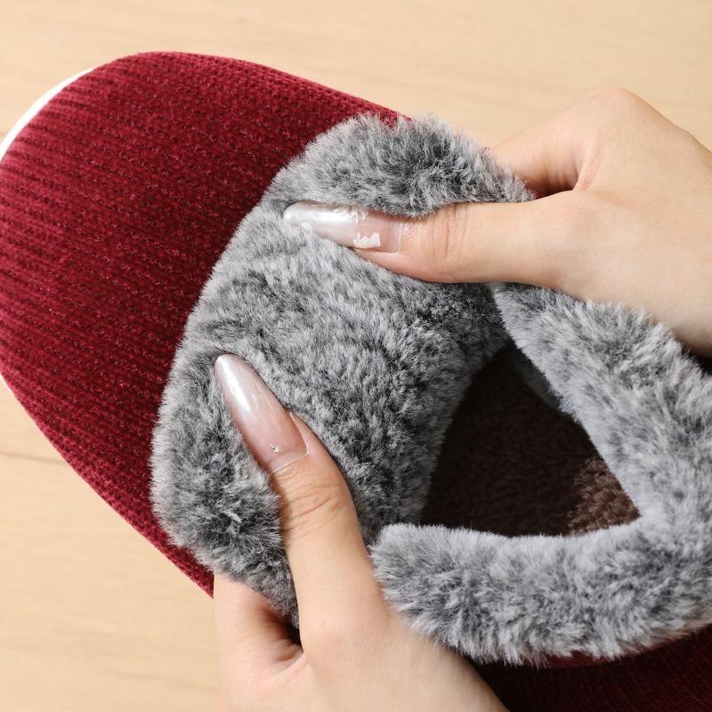 New elderly cotton shoes men's autumn and winter indoor home non-slip thick-soled velvet thermal bag and cotton slippers women