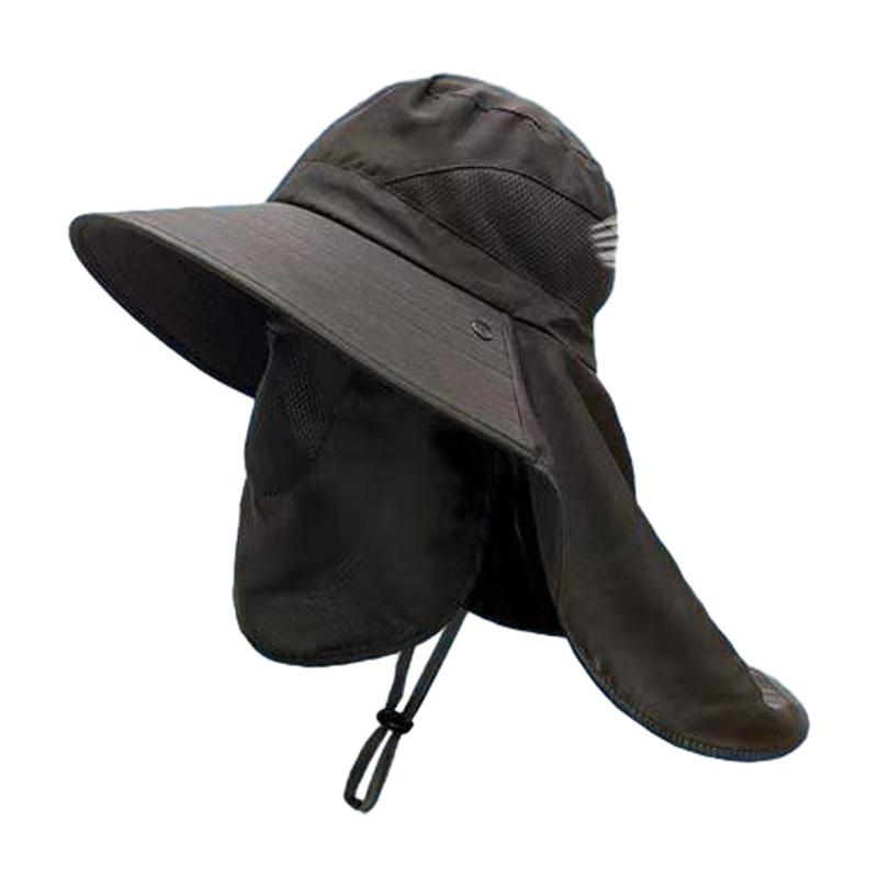 Unisex Outdoor UV Protection Sun Hat Fishing Cap Breathable Tourism Wide Brim