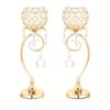 European Crystal Iron Art Candlestick - Wedding, Hotel, Living Room & Bedroom Decor