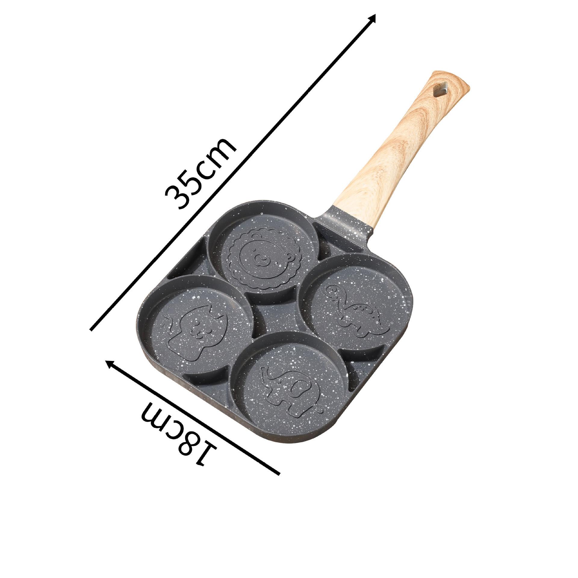 

Сковорода с 4 отверстиями, антипригарное покрытие, для яичных блинов, стейков, гамбургеров, омлетов, завтрак, многосекционный дизайн, четырехсекционная сковорода для яиц