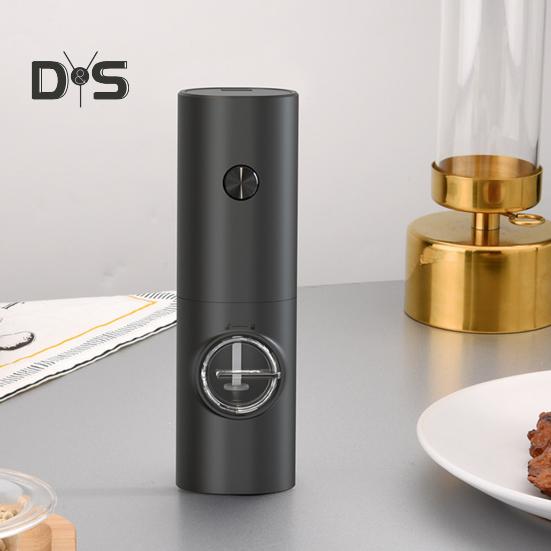 Electric Salt And Pepper Grinder Battery Powered Coarseness Mill Automatic Salt Mill with LED Light for Kitchen BBQ