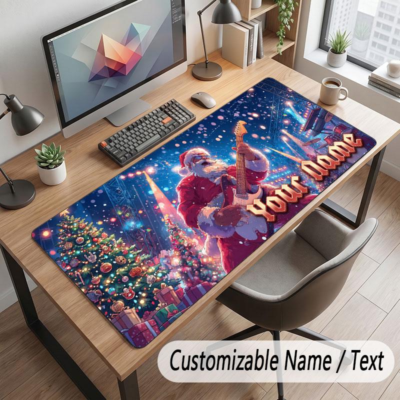 Music Theme Customized Mouse Pad Personalized Print Name Text Desk Mat For Home Office Table Decor