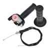 New 7/8" 22mm Motorcycle Handle Throttle Clamp Hand Grip W/ Twist Cable for 50-250CC