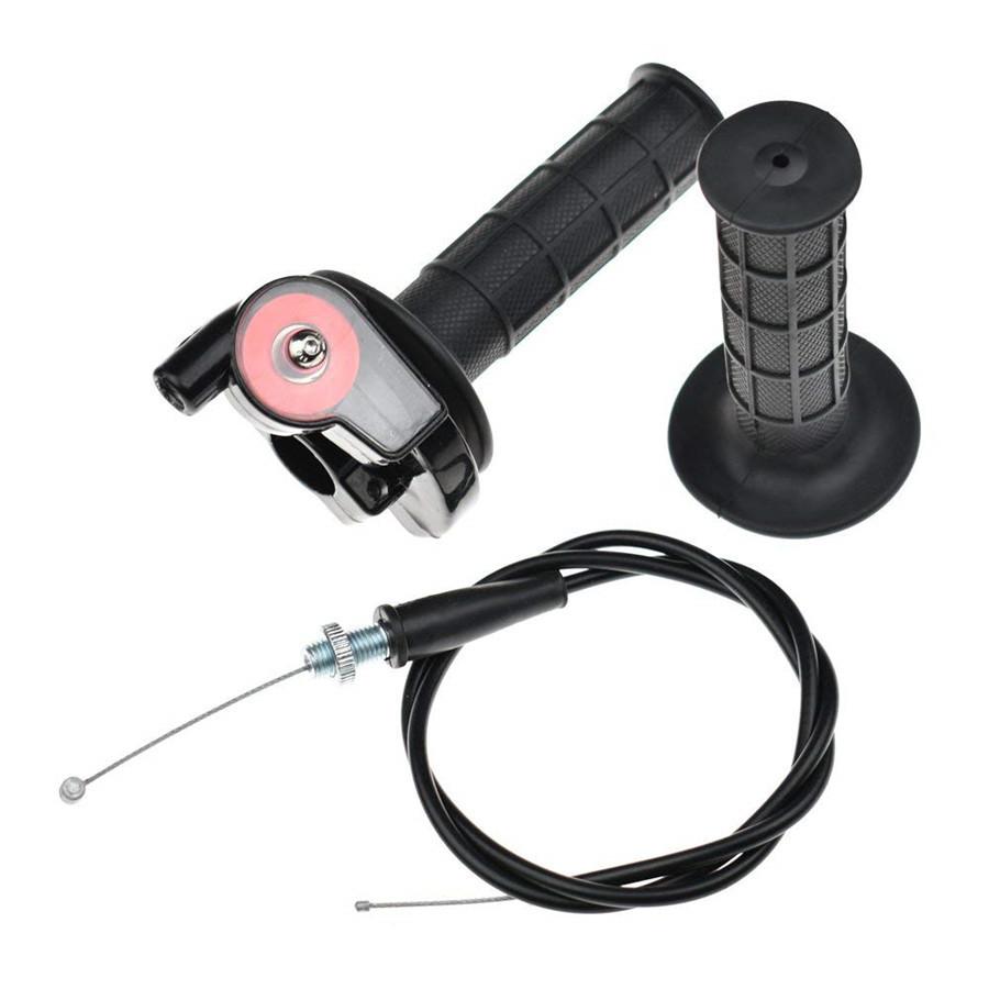 

New 7/8 22mm Motorcycle Handle Throttle Clamp Hand Grip w/ Twist Cable for 50-250CC