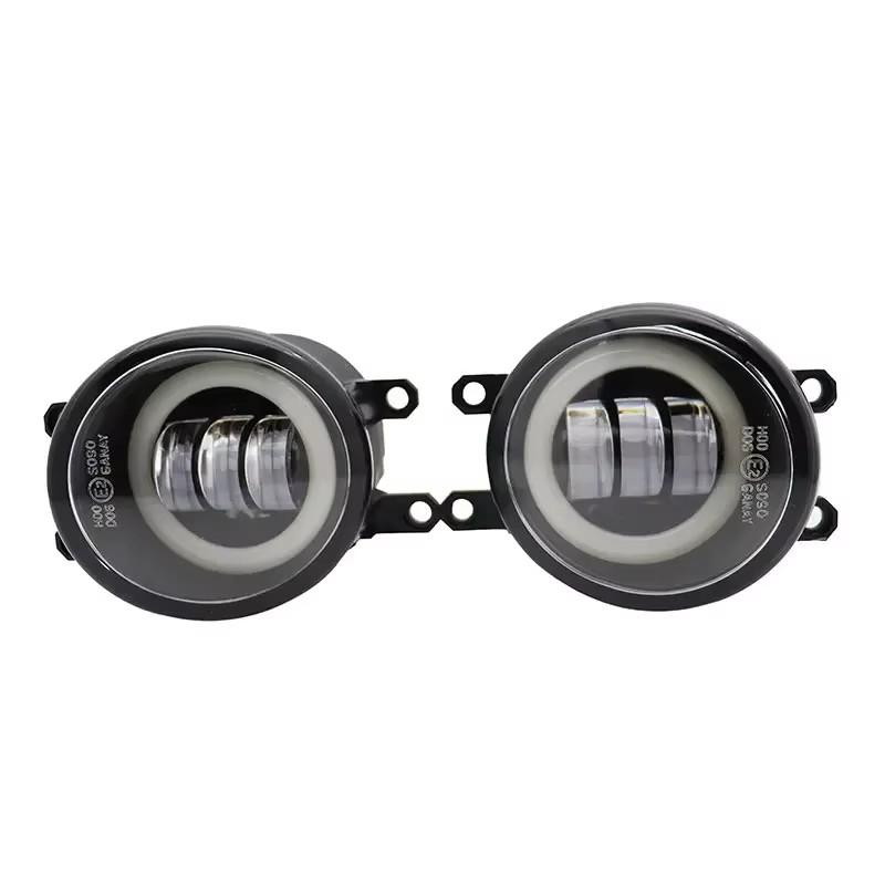 For Toyota Yaris Sedan Belta Vios 2007-2011 1Pair Car Fog Light LED Angel Eye DRL Daytime Running Lamp H11 12V High Bright