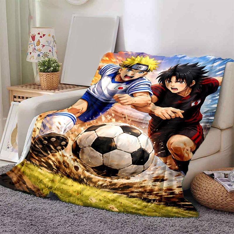 1pc Football Passion Duel Flannel Blanket Soft Warm Throw Blanket for Bedroom Living Room Bed Travel Camping Picnic Gift. MT71601149