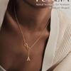 Gold-Plated Infinity A Pendant Necklace - Elegant European Fashion for Women