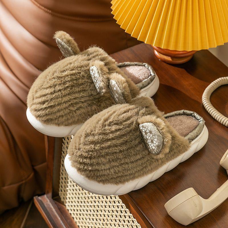 Cotton Slippers Bag and Home Slippers Winter Women's Waterproof Down Cloth Thickened Shoes Non-slip Warm Cotton Shoes Men's Shoes