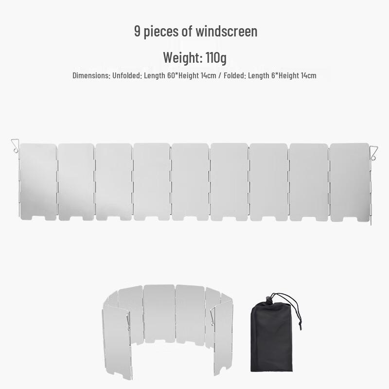 Outdoor Foldable Camping Stove Windshield