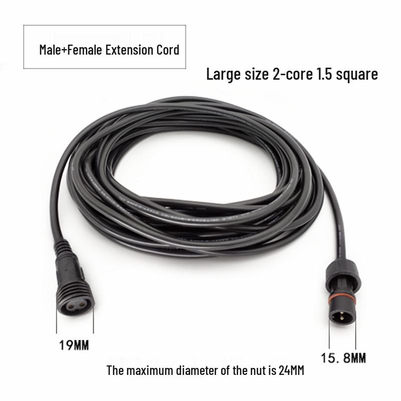 Waterproof Aviation Plug Male-Female Extension Connector for LED Lighting Fixtures
