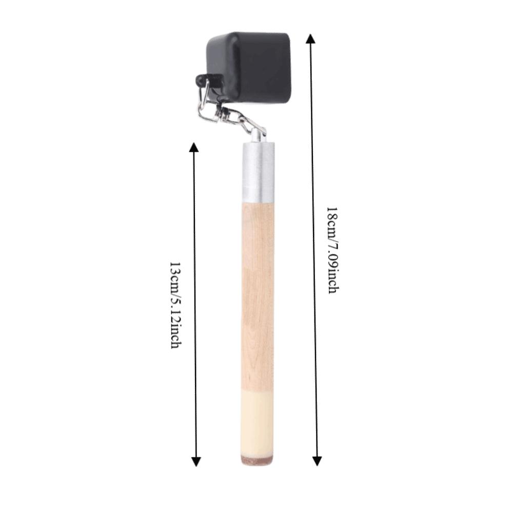 2pcs Cap with Chain Cue Tip Pricker Wood Grain Handle Snooker Accessory Billiard Cue Care