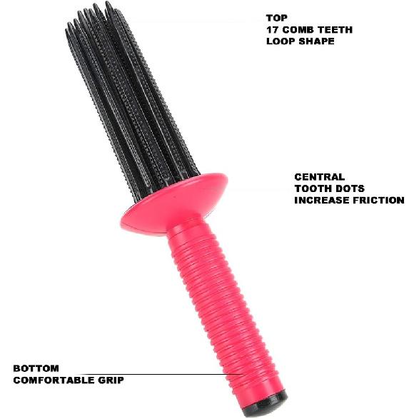 Hair Curler, 2pcs 17 Comb Teeth Curling Wand, Hair Fluffy Hot Tools Curling Iron, Airy Curling Comb Styling Volumizer for Home Salon Travel