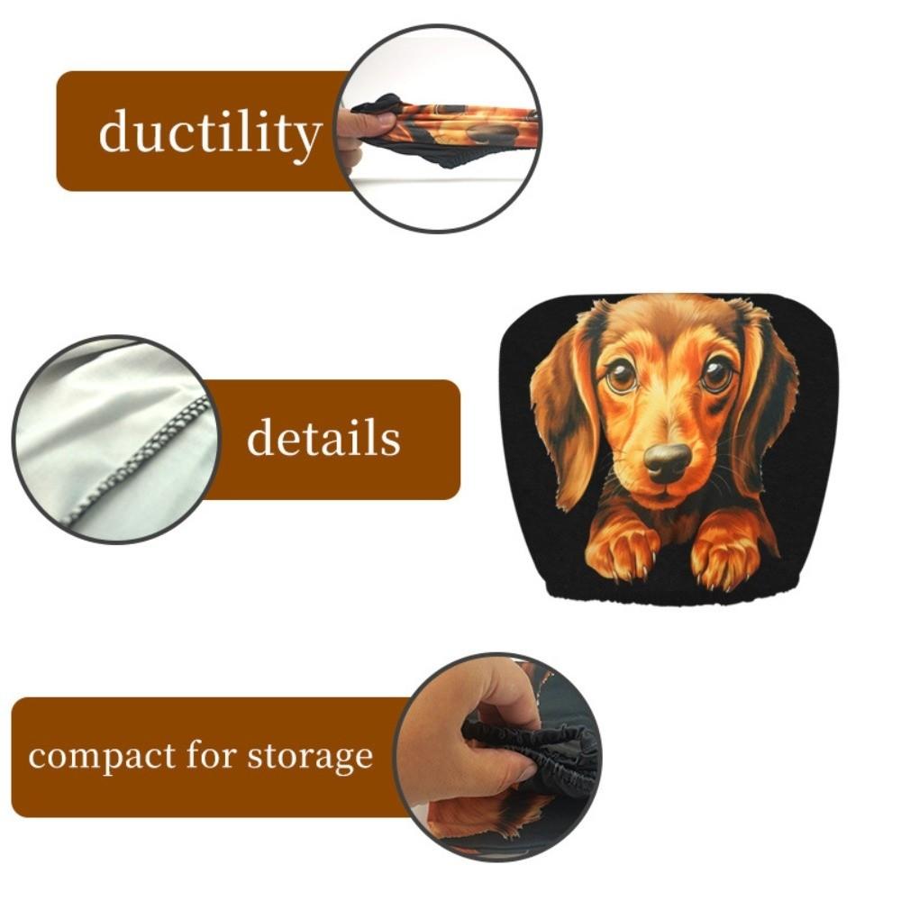 Fashion Dachshund Car Seat Cover Personality Dust-proof Balaclava Universal Car Seat Headrest Halloween Headgear