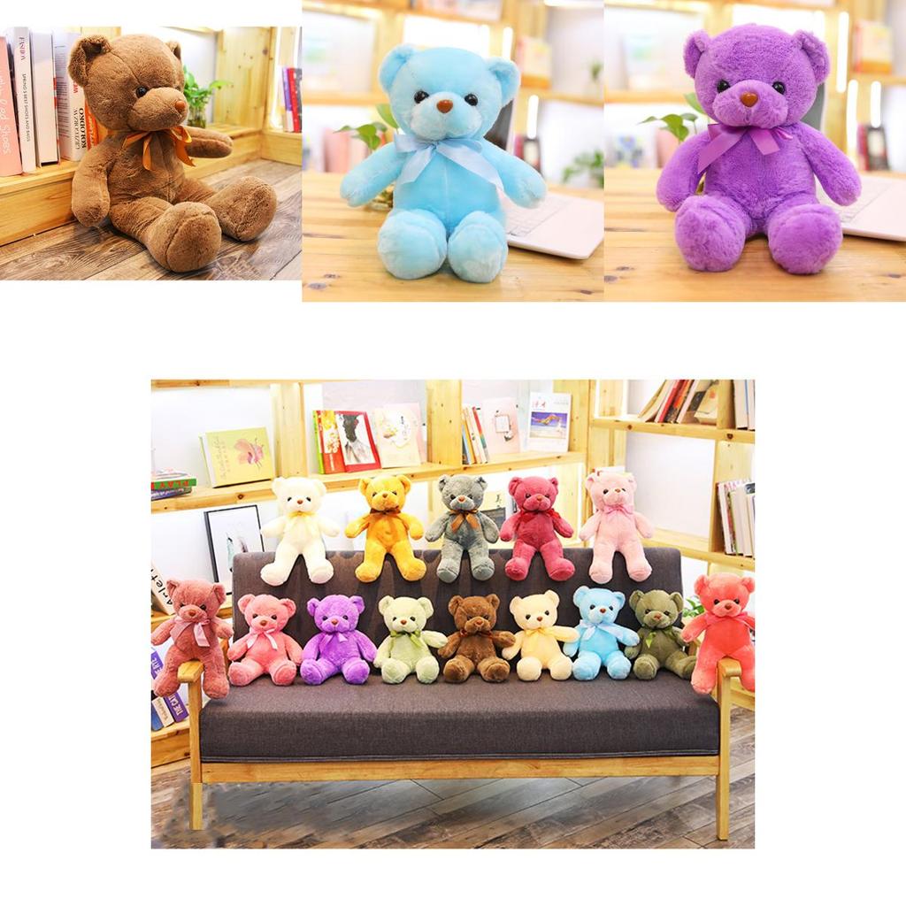 Soft And Skin-friendly 11.8-21.6 In Colored Teddy Bear Plush Perfect Gift For Kids And Home Decor