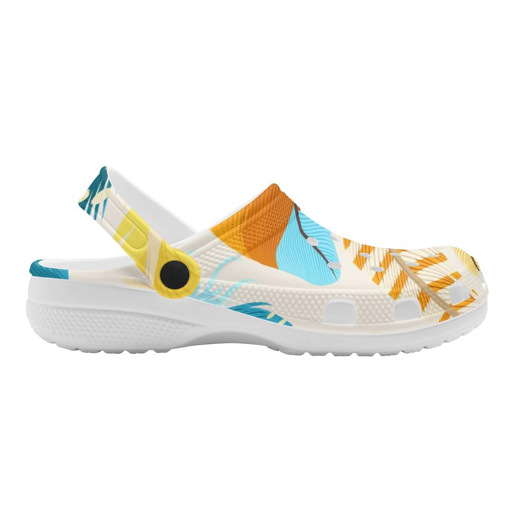 Women Men Printed EVA Clogs Flexible Lightweight Slip On Casual Shoes Soft Sole Lightweight Summer Sandals Daily Leisure Wear
