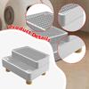 Ramp Cat Litter Stair with Non Slip Feet Detachable Washable Leakproof 2 Steps for Elderly Cats