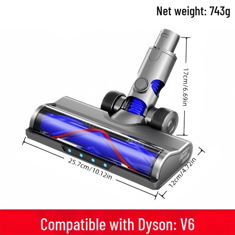 Dyson V6-V15 Slim Soft Plush Electric Roller Brush Head for Vacuum Cleaners