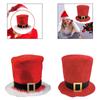 Christmas Top Hat Creative Decor Sturdy for Men Women Santa Claus Hat Xmas Hat for Cosplay Festivals Props Themed Party Dress up