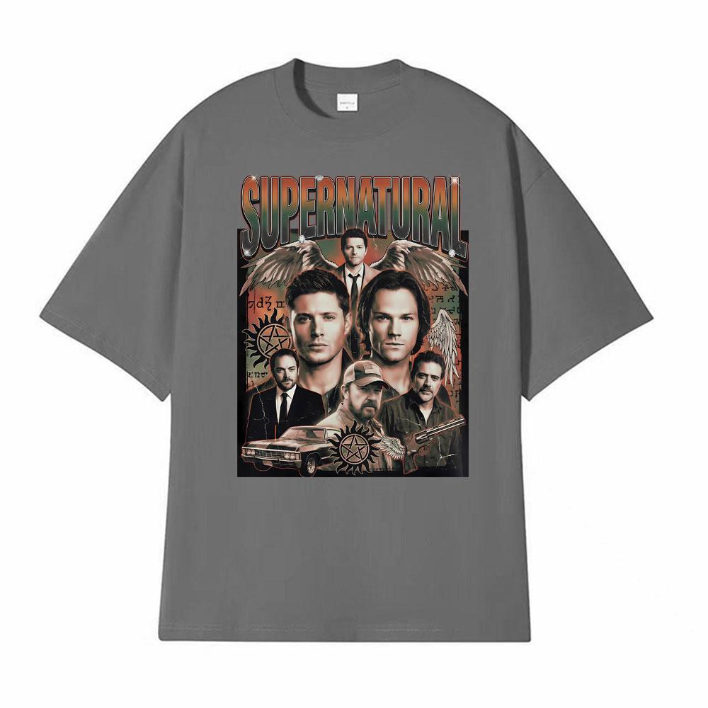 Winchester Family Business Supernatural Carry On My Wayward Son Tshirts Unisex Women Fashion Vintage 100 Cotton Oversized T Shirt