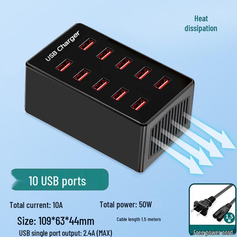 Multi-Port USB Charger Station: Fast Desktop Charger with 10, 20, or 50 Ports for Phones