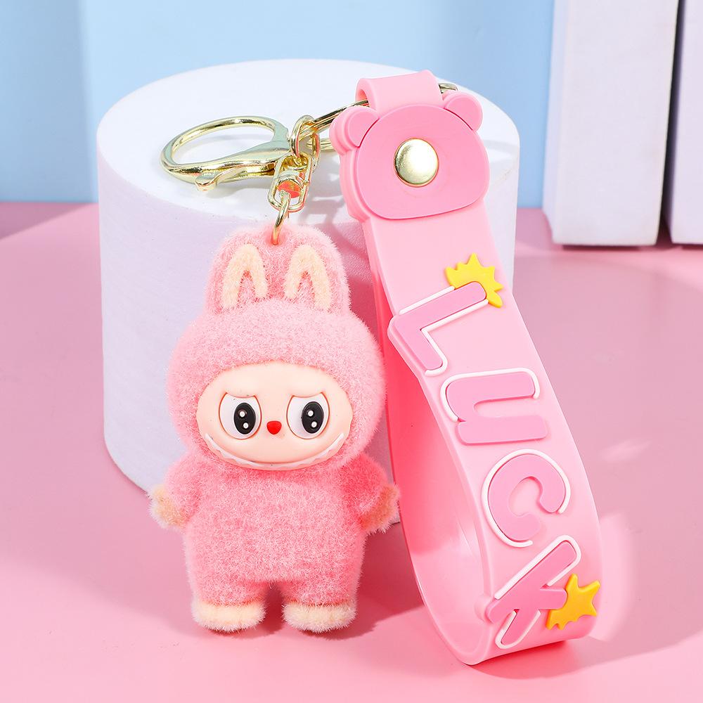 Labu Cloth Keychain 1PCS Plush Toys Cartoon Bucktooth Boy Boy Schoolbag Pendant Car Key Chain Small Gifts