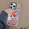 Cartoon Powerpuffs Girls Phone Case For IPhone 16 15 14 13 12 11 Pro Max X XR XSMAX 8 7 Plus Matte Shockproof Back Cover